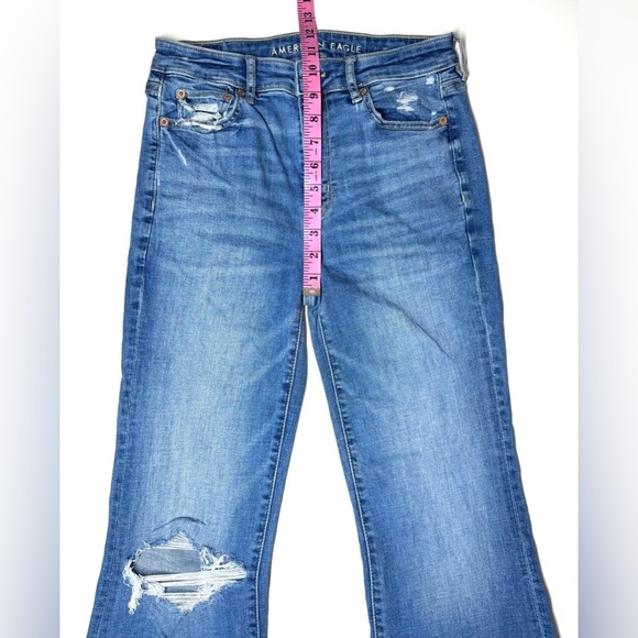 American Eagle Women's Super Hi-Rise Flare Jeans Size- 4 Regular - Picture 5 of 10